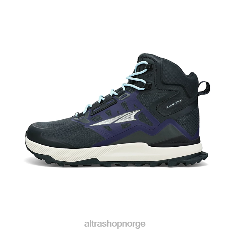 svart sti sko 0V00635 lone peak all-wthr mid 2 kvinner Altra